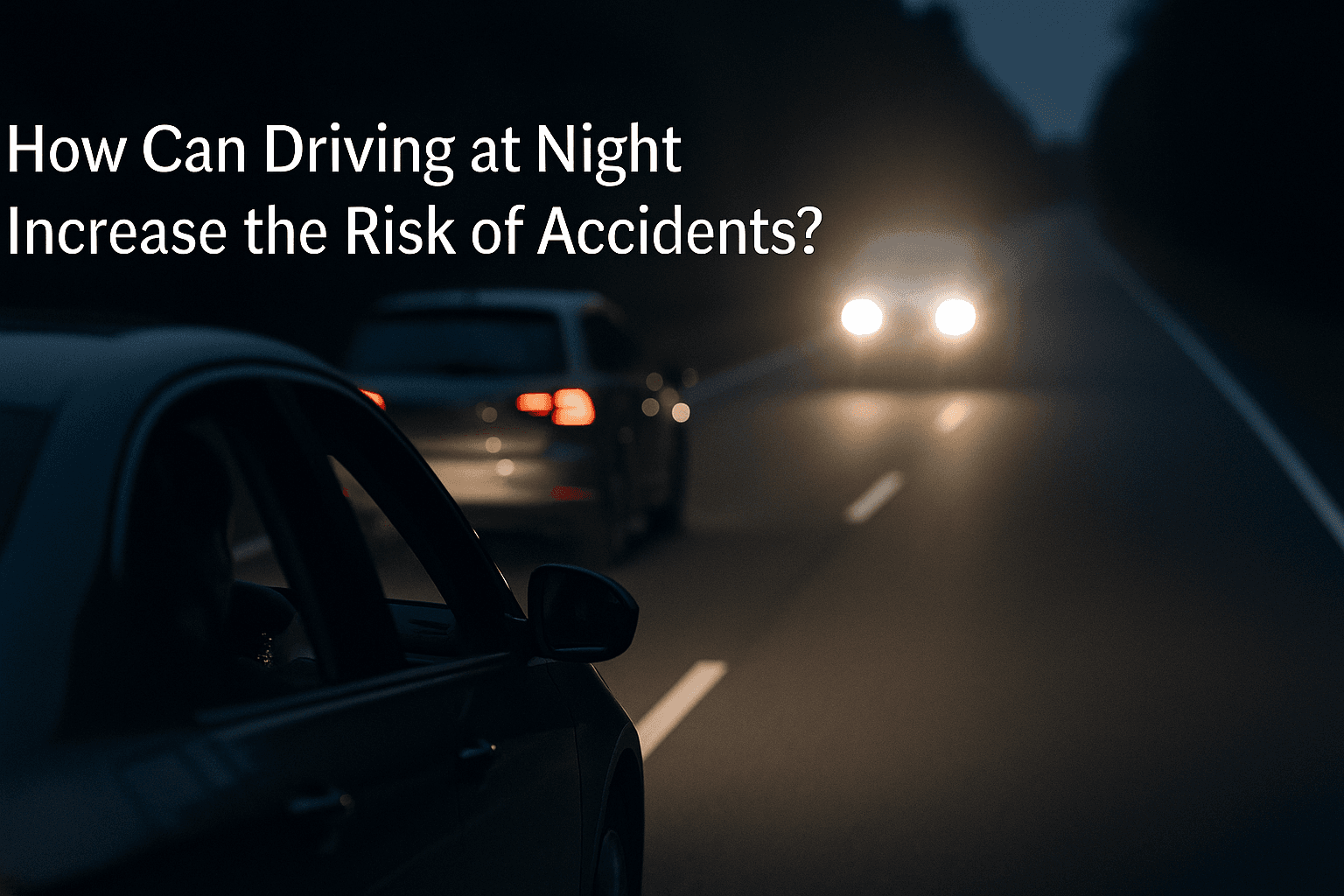 How can driving at night increase the risk of accidents?