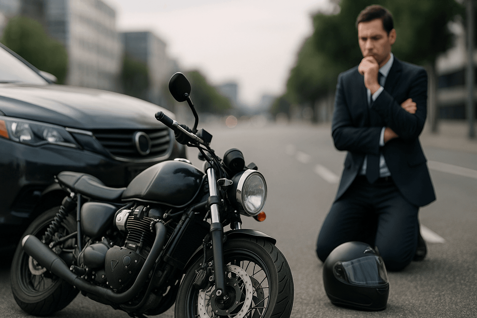 Can a lane-splitting motorcyclist be at fault for a collision?