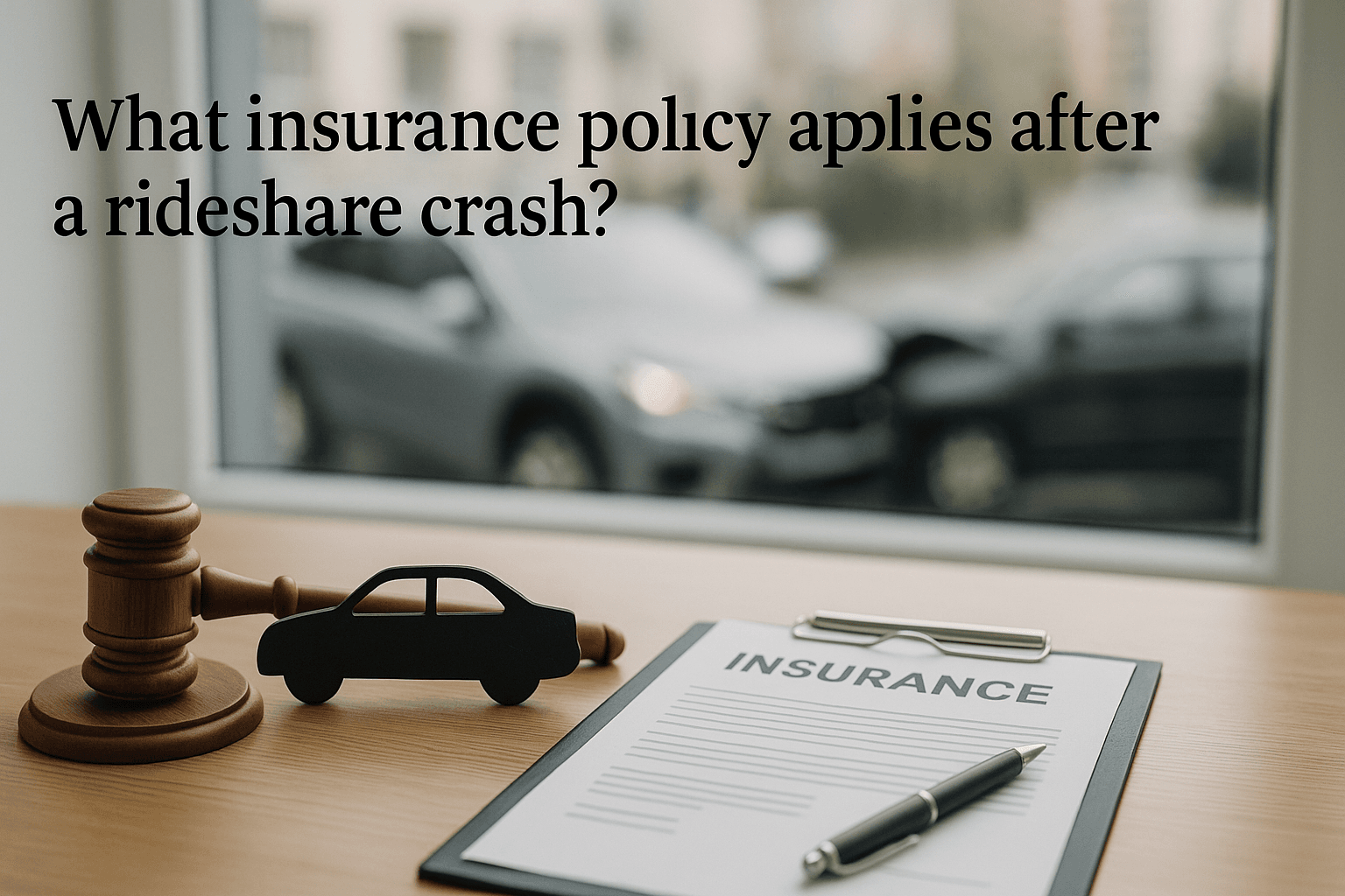 What insurance policy applies after a rideshare crash?